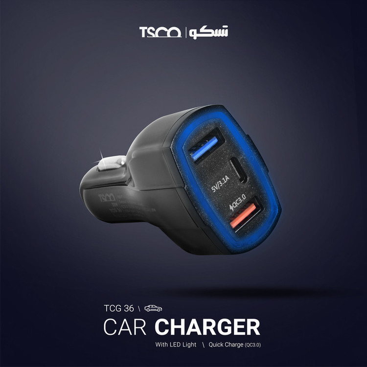 شارژر فندکی تسکو مدل TCG 36