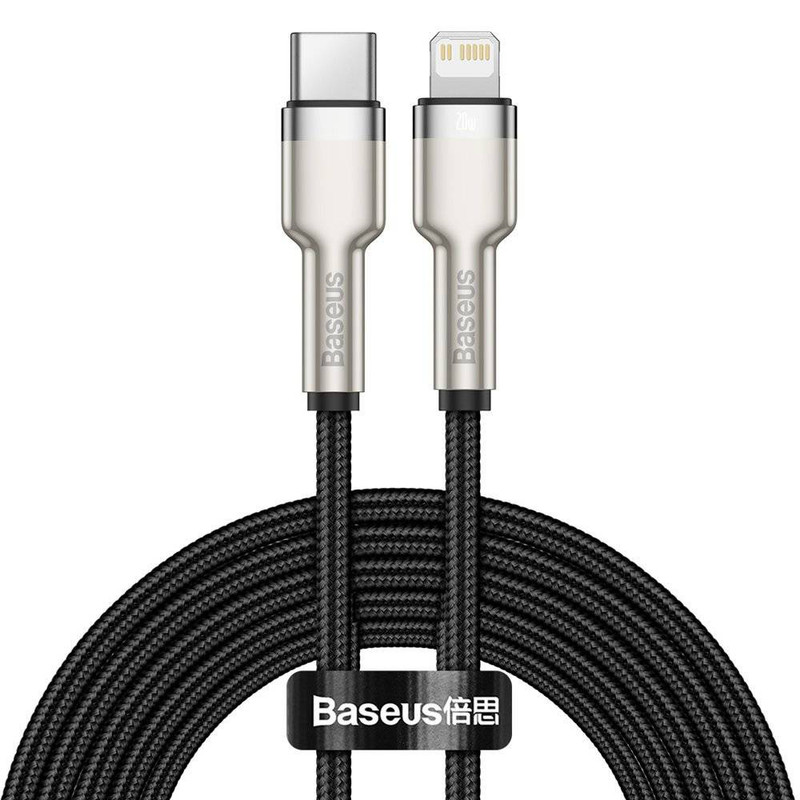 کابل تبدیل USB-C به لایتنینگ بیسوس مدل CATLJK-01 Zinc Alloy PD20W طول 25 سانتی متر