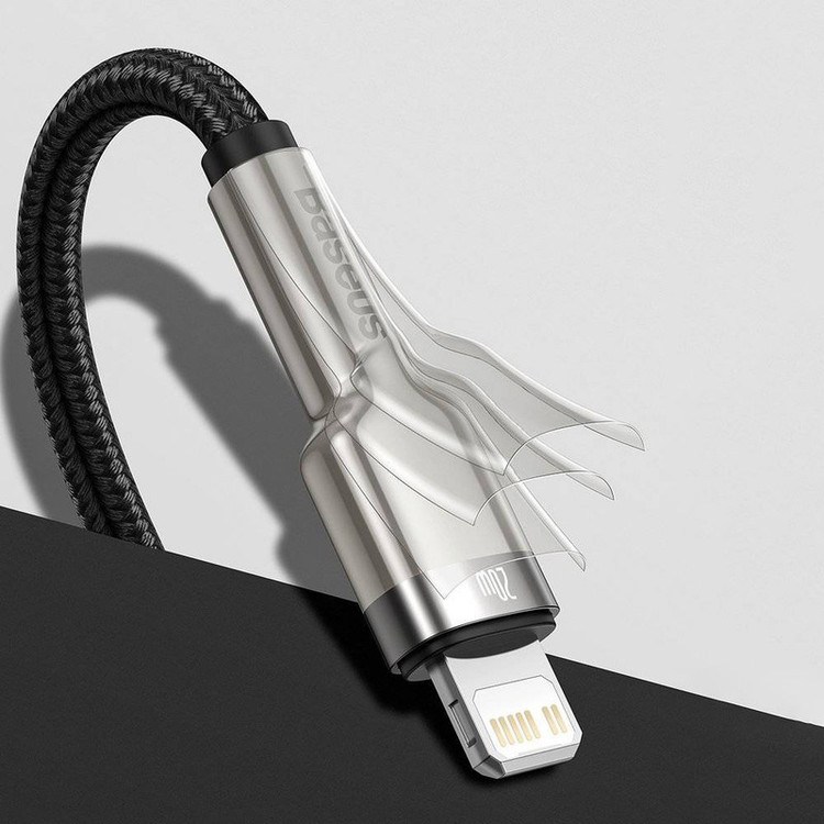 کابل تبدیل USB-C به لایتنینگ بیسوس مدل CATLJK-01 Zinc Alloy PD20W طول 25 سانتی متر