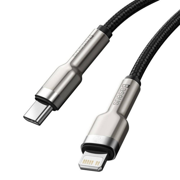 کابل تبدیل USB-C به لایتنینگ بیسوس مدل CATLJK-01 Zinc Alloy PD20W طول 25 سانتی متر