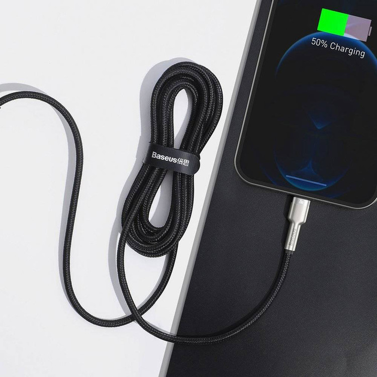 کابل تبدیل USB-C به لایتنینگ بیسوس مدل CATLJK-01 Zinc Alloy PD20W طول 25 سانتی متر