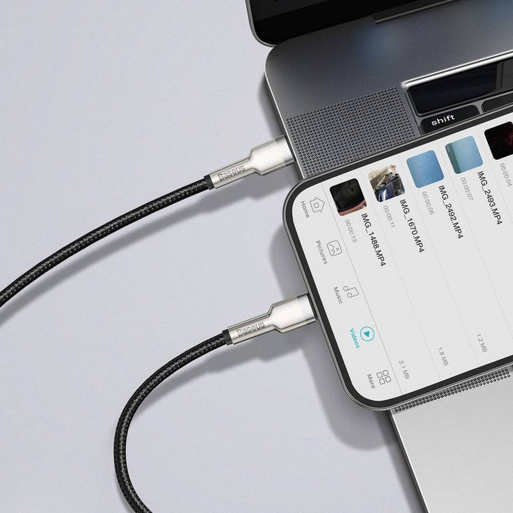 کابل تبدیل USB-C به لایتنینگ بیسوس مدل CATLJK-01 Zinc Alloy PD20W طول 25 سانتی متر