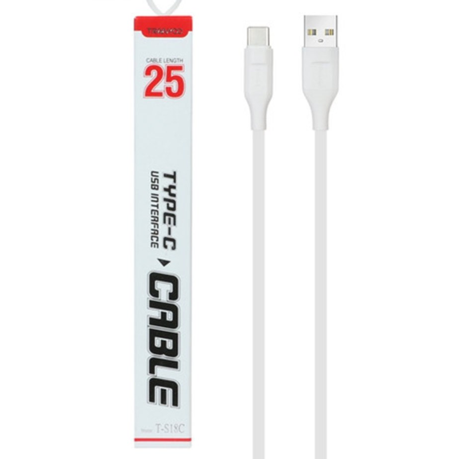 کابل شارژ فست پاوربانک TRANYOO Type-C مدل T-S18C