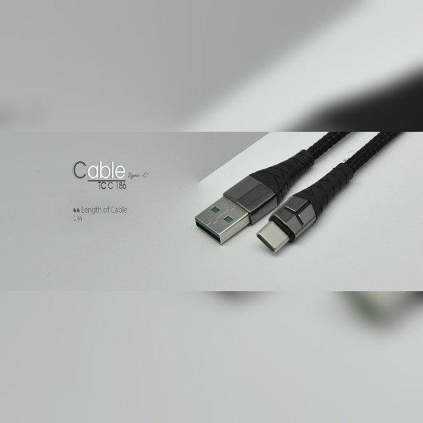 کابل تبدیل USB به USB-C تسکو مدل TCC186 طول 1 متر
