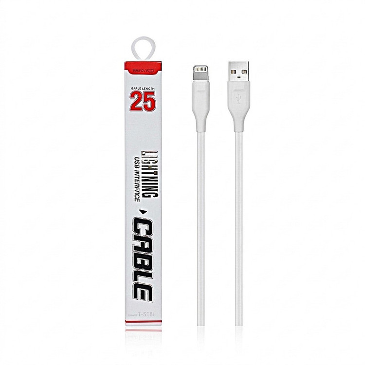 کابل تبدیل USB به لایتنینگ ترانیو مدل T-S18i طول 0.25 متر