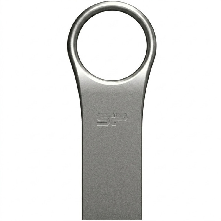 فلش مموری 32 گیگابایت سیلیکون پاور مدل Firma F80 با رابط USB 2.0، بدنه آلیاژ روی بدون درب و مقاوم در برابر شوک و لرزش