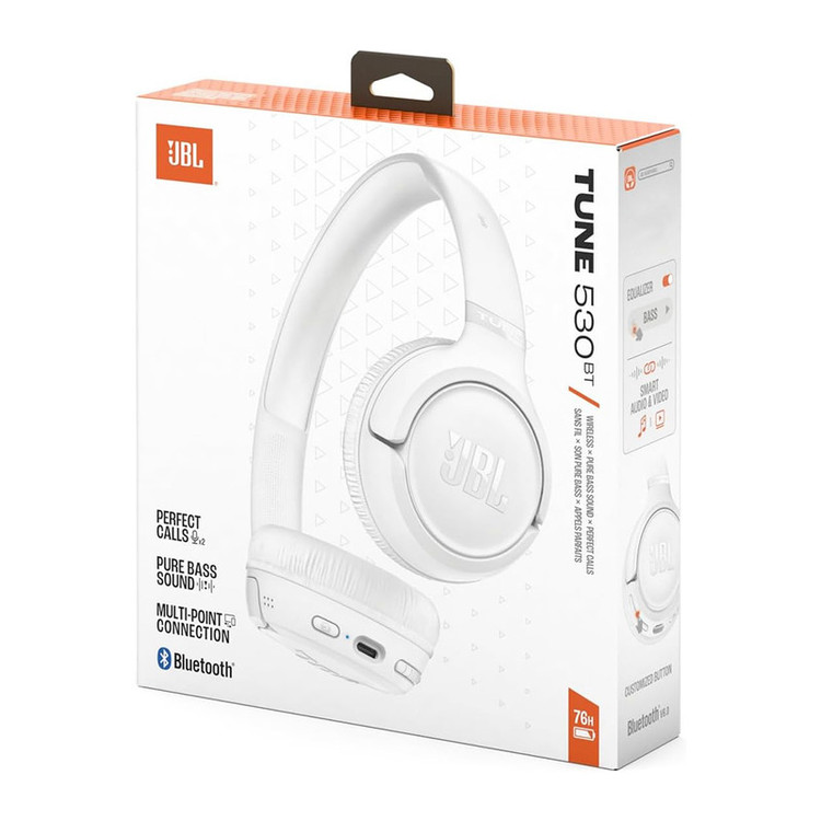 هدفون بیسیم روگوشی جیبیال مدل Tune 530BT با فناوری Pure Bass، پخش موسیقی تا 76 ساعت، اتصال همزمان به 2 دستگاه، شارژ سریع، 2 میکروفون داخلی و طراحی تاشو